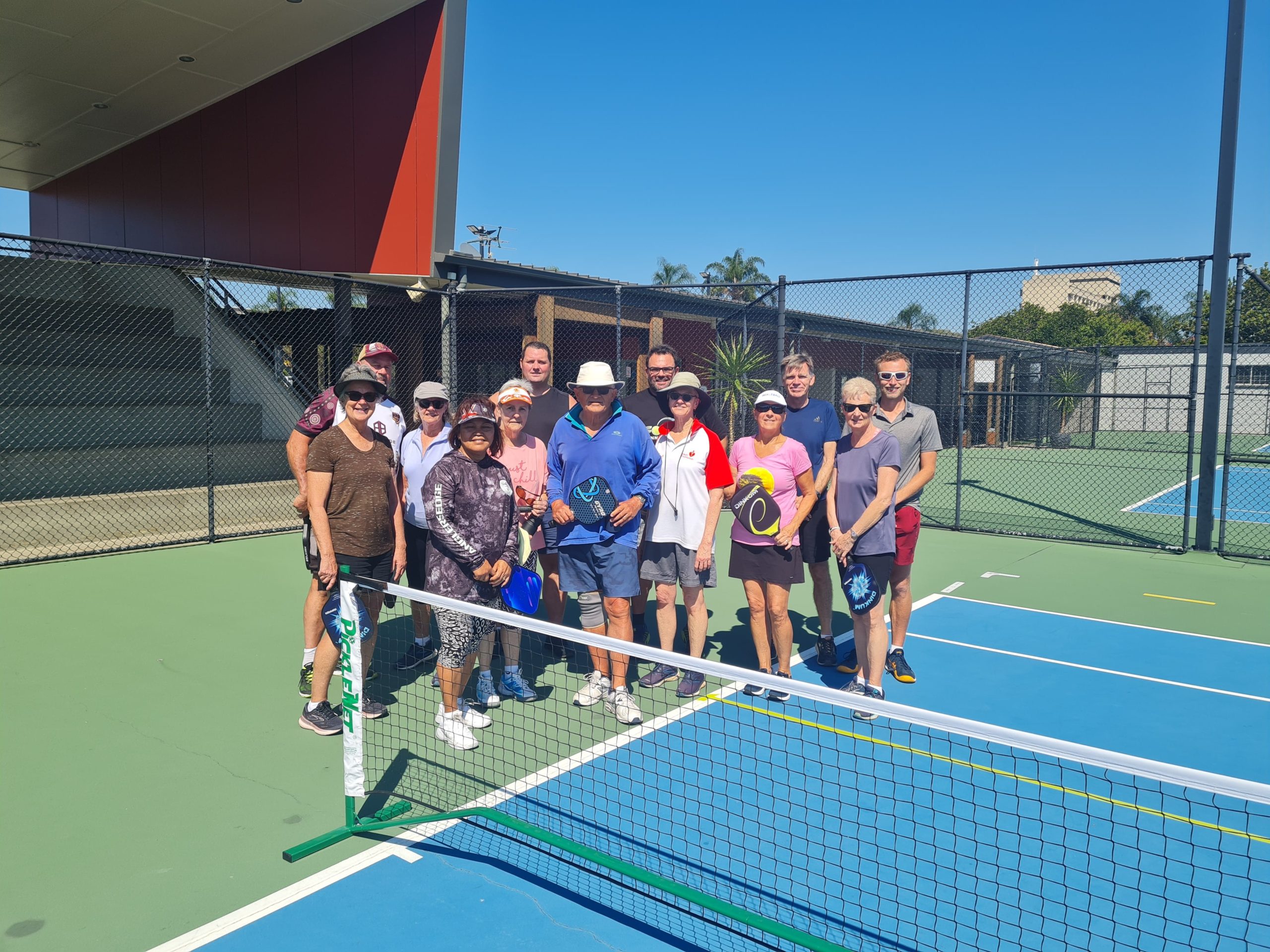 Pickleball team on the Focus Tennis Academy pickleball court