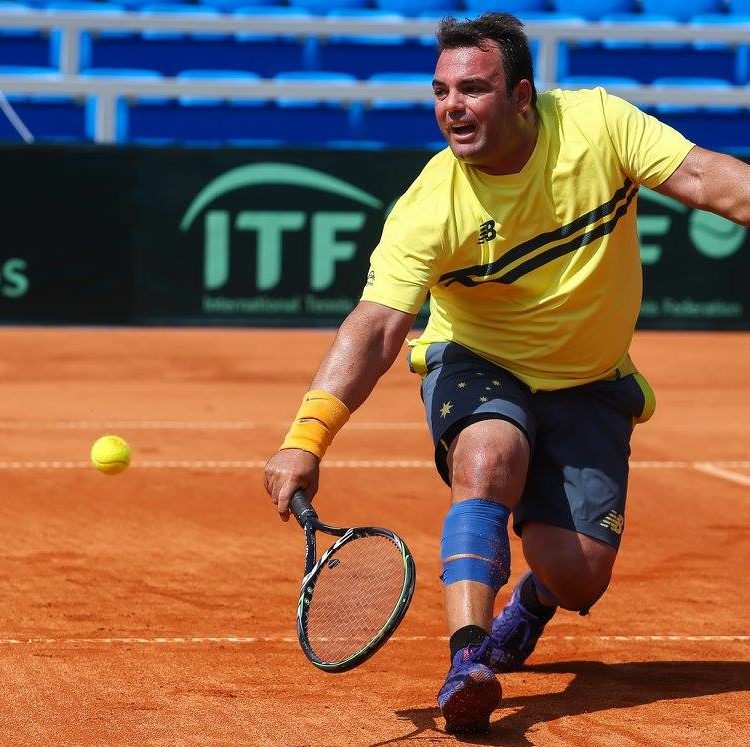 Chris Novic playing on court in Croatia